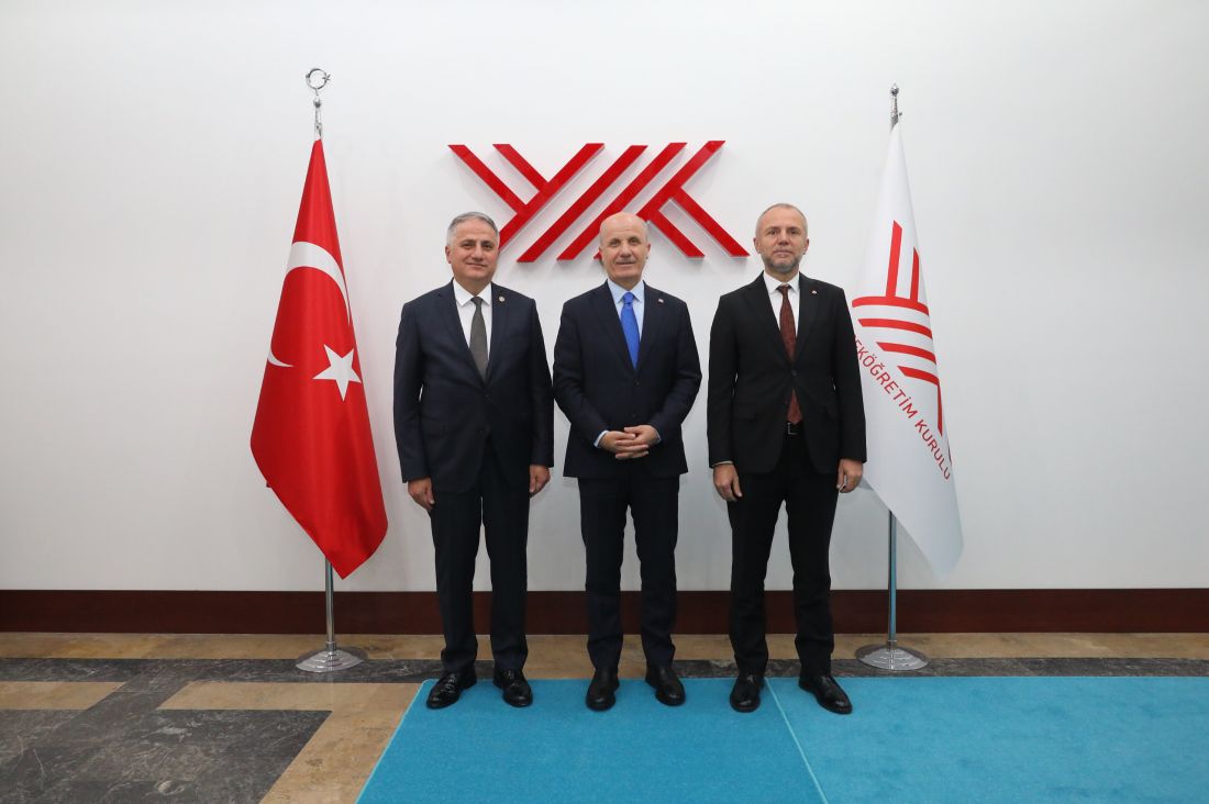 BAŞKAN KELEŞ VE MİLLETVEKİLİ BOZKURT’TAN YÖK BAŞKANI ÖZVAR’A ZİYARET