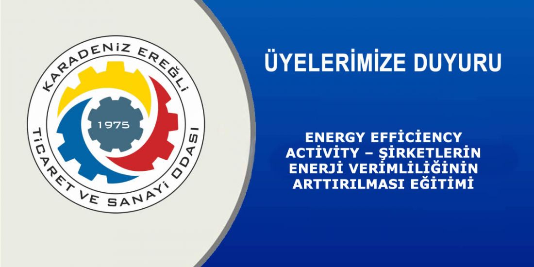 ENERGY EFFİCİENCY ACTİVİTY – ŞİRKETLERİN ENERJİ VERİMLİLİĞİNİN ARTTIRILMASI EĞİTİMİ