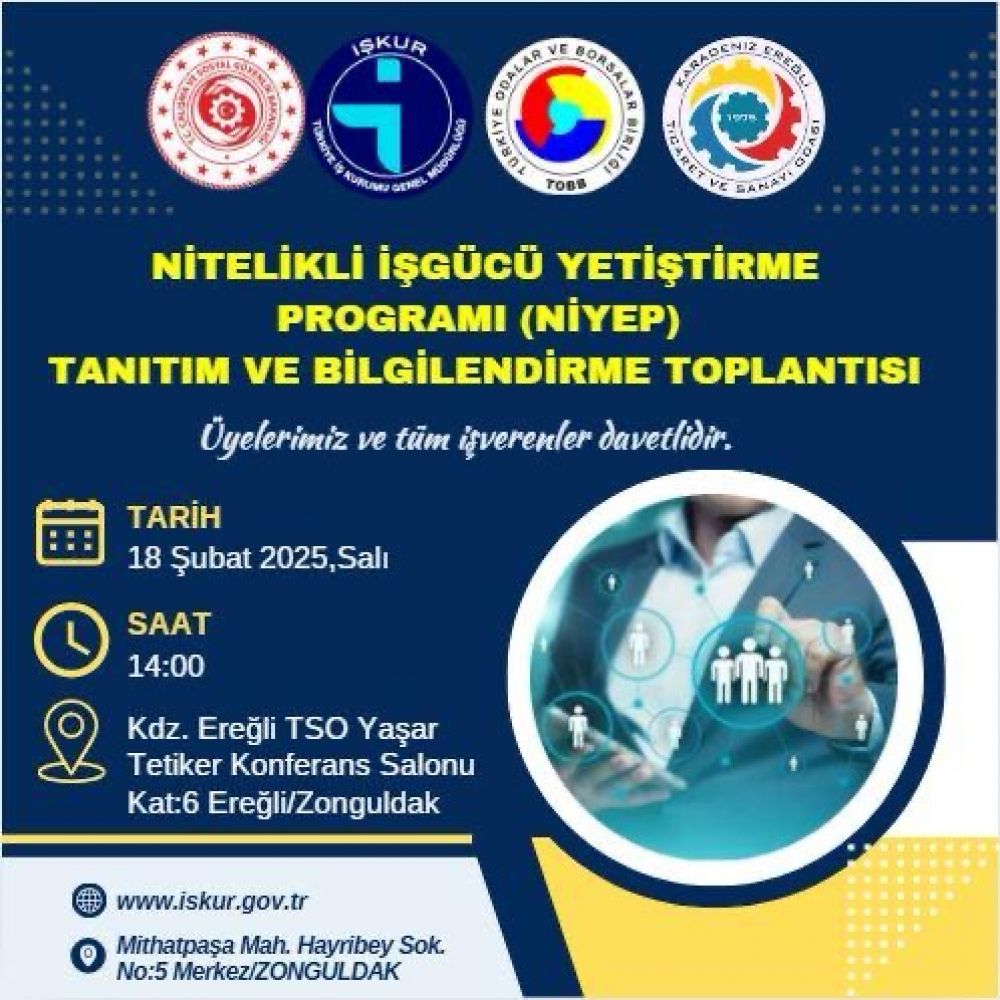 Odamızda NİYEP tanıtım ve bilgilendirme toplantısı yapılacak