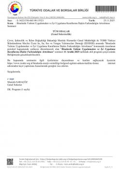 Binalarda Yalıtım Uygulamaları ve İyi Uygulama Kurallarına İlişkin Farkındalığın Artırılması Semineri