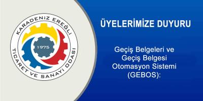 Geçiş Belgeleri ve Geçiş Belgesi Otomasyon Sistemi (GEBOS):