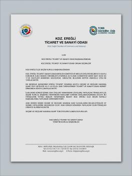 iLAN -  KDZ EREĞLİ TİCARET VE SANAYİ ODASI BAŞKANLIĞINDAN