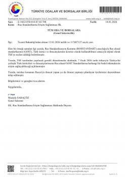 Rus Standardlarına Erişim Sağlanması Hk.