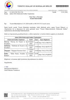 Şubat 2026 Elektronik Sohbet Toplantıları